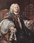 William Hogarth Portrat des Bischofs Benjamin Hoadly painting